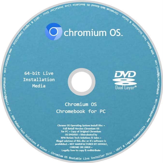*READ DESCRIPTION* Chromium OS PC Installation USB: BOOTABLE USB Chrome OS NO CD