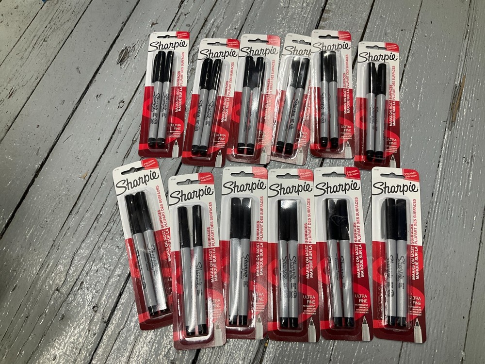 Sharpie 37161PP Permanent Markers Ultra Fine Point Black 24 Ct