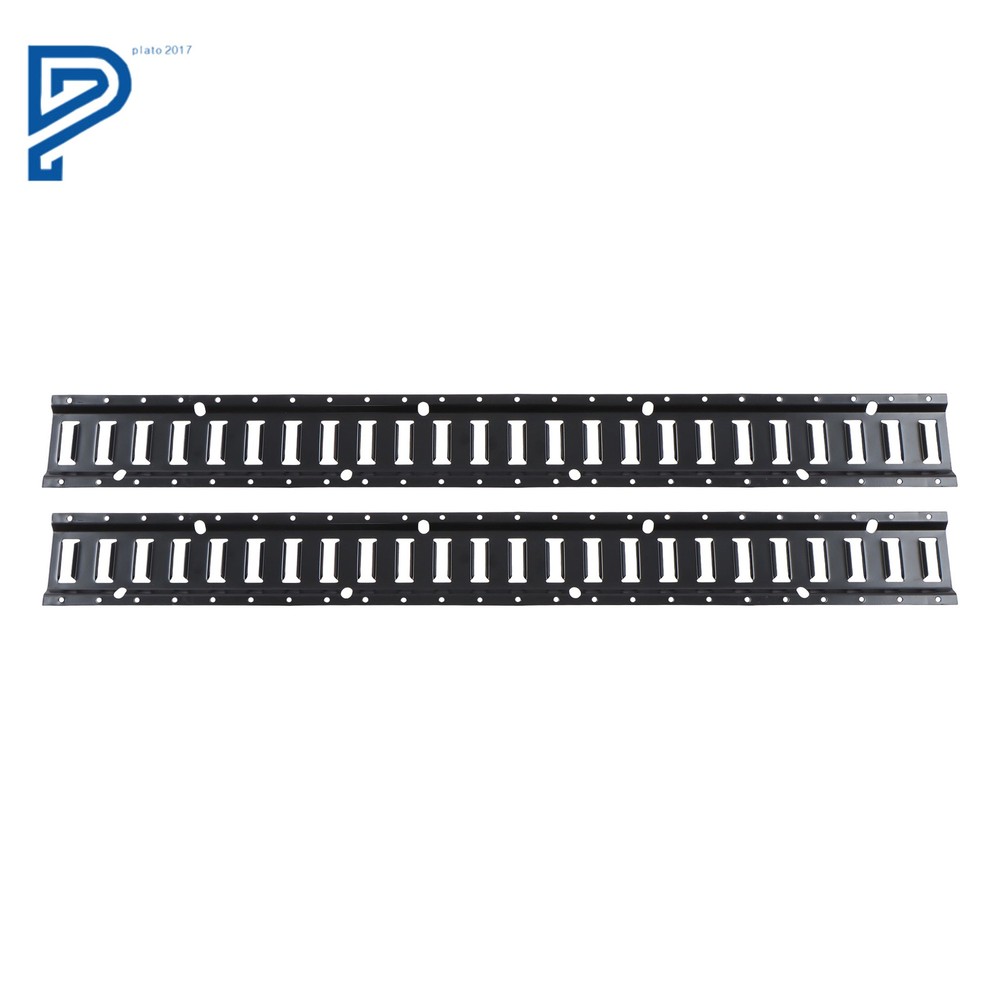 2 Pack 4' E Tie Down Rail Kit For Cargo Trailers Power Coated E-Tracks