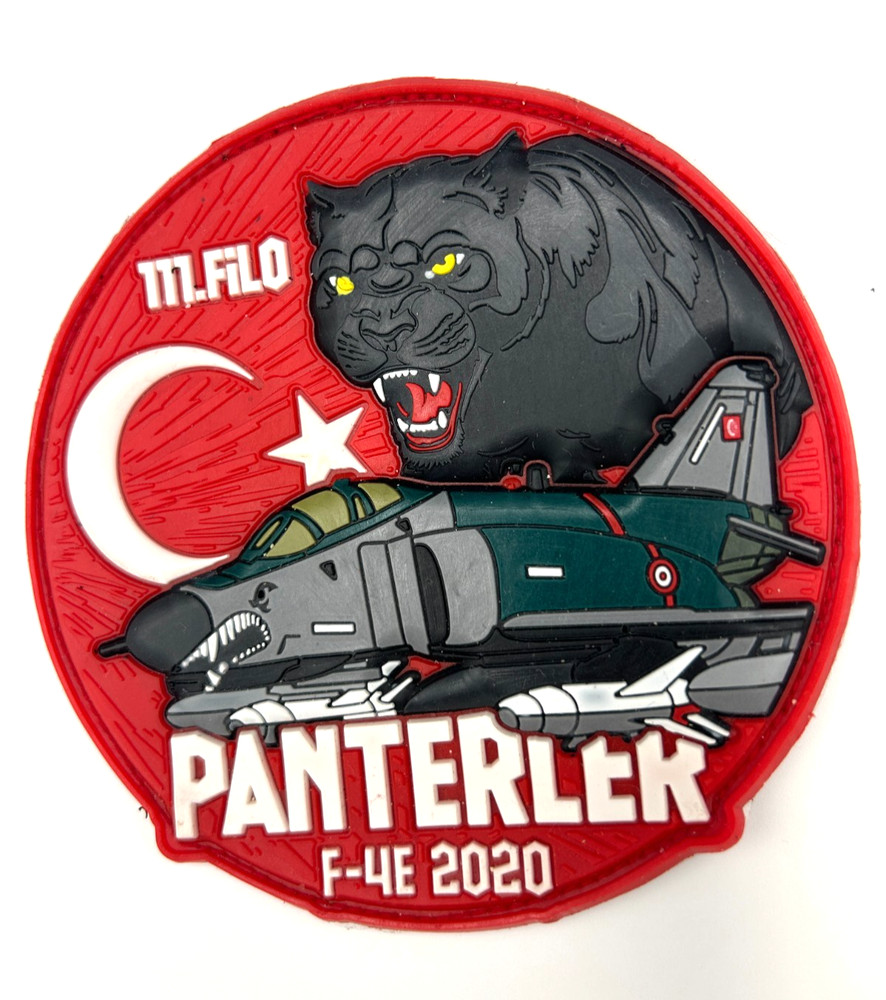 F-4 PHANTOM -TURKISH AIR FORCE- 111th SQUADRON PANTHERS -HIGH QUALITY PVC PATCH