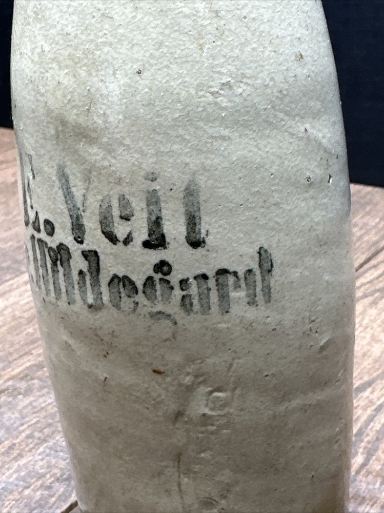 Vintage Glazed E.VEIL STONWARE BOTTLE
