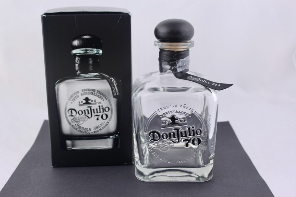 TEQUILA DON JULIO 70 EMPTY BOTTLE AND BOX – MINT