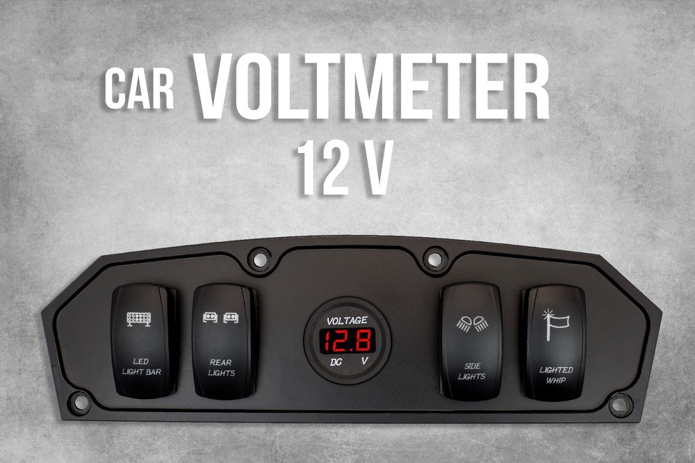 Auto Waterproof Digital Red Voltmeter Gauge Meter 12V