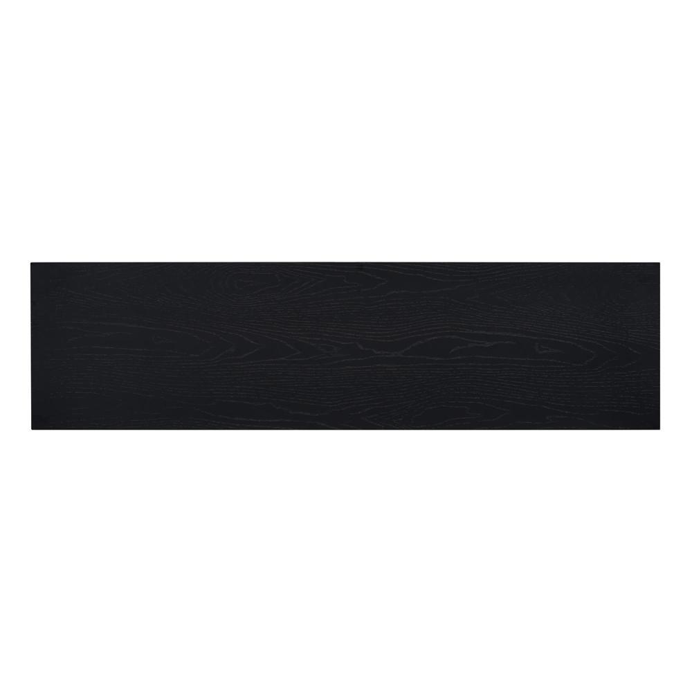 Stability and Durability Retro Sideboard Cabinet with Four Doors Black