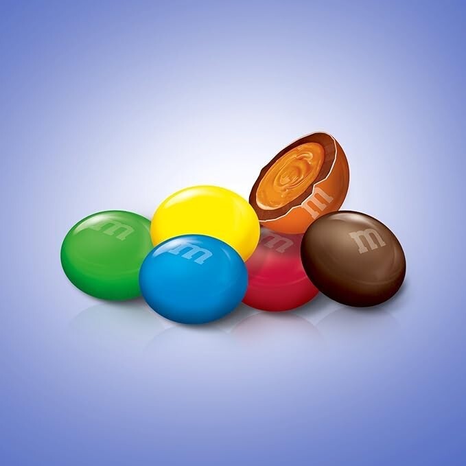 M&M'S Chocolate Candy, Caramel , 1.41 oz, 24 CT
