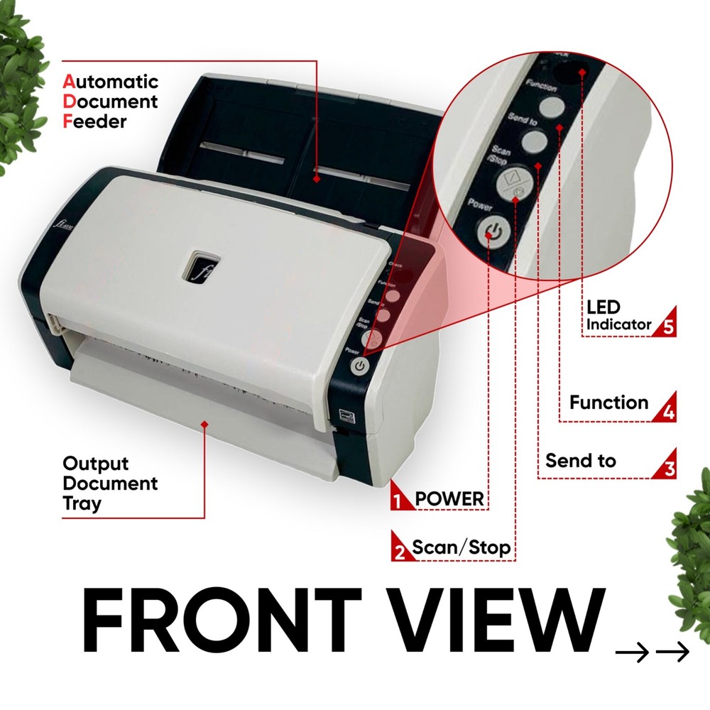 Fujitsu Fi-6130 Advanced Document Scanner for Efficient Workflow w/Accessories