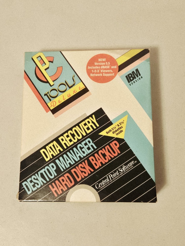 1989 Central Point PC Tools Deluxe  Version 5.5 dBase, 123 Viewers, w/5¼" & 3½"