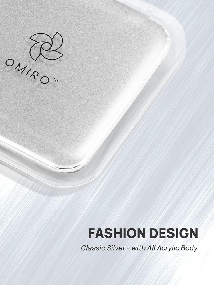 Folding Compact Mirror, 1X/15X Magnification 3½” Pocket Size Square Hand Mirror