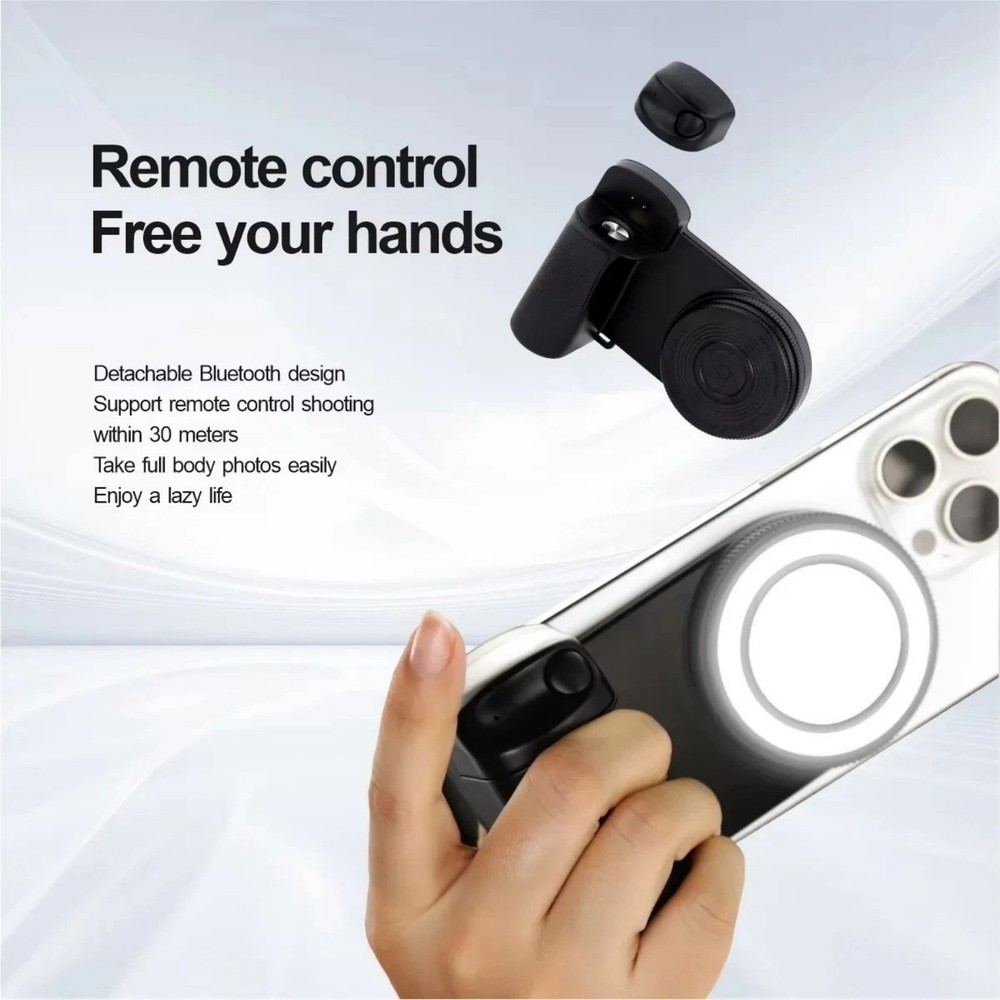 Smartphone Camera Shutter Grip Bluetooth Selfie Handle Photo Stabilizer Remote N