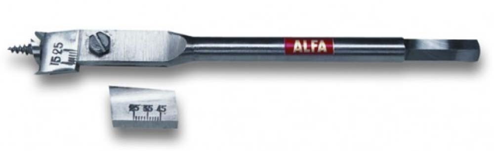 Adjustable center bit Ø 22-75 mm Article 106 Alfa