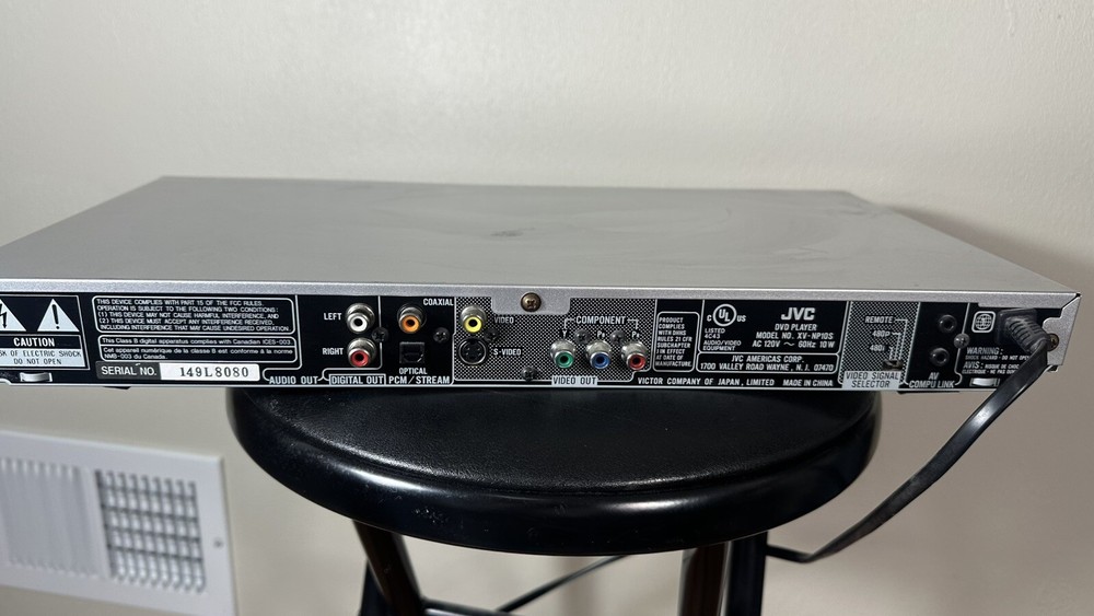 JVC XV-NP10S DVD Player NO REMOTE