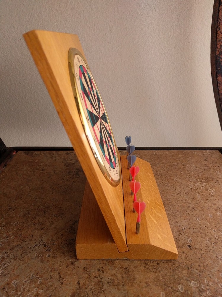 Miniature Desktop Dart Board Set 8" x 7.25"