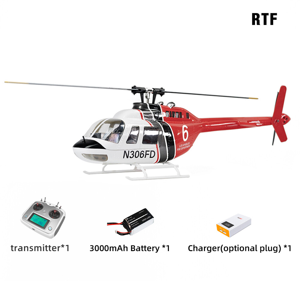 Fly Wing Bell 206 V3 6CH GPS 3D Auto Return Hovering RC RTF Helicopter 2 Battery