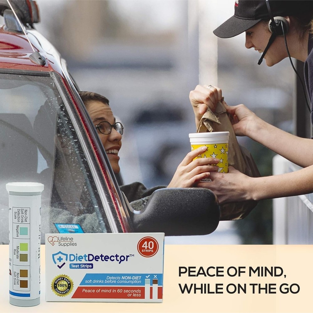 DietDetector Strips - Detects Non-Diet Soft Drinks Before Accidental Consumpt...