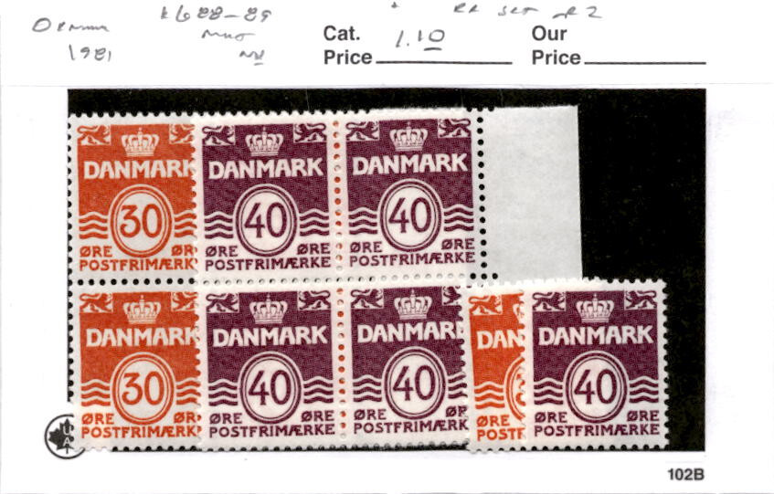 Denmark, Postage Stamp, #688-689 Blocks Mint NH, 1981 (AC)