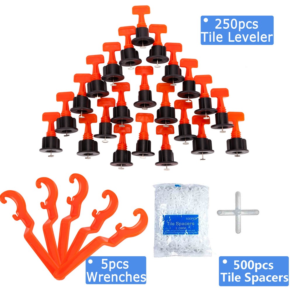 500pcs x Tile Leveling System 1/16" Reusable Tile Leveling Installation Tools