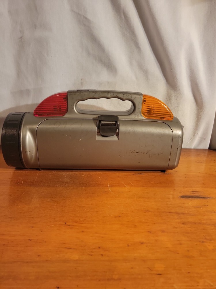 VINTAGE Auto Emergency Kit Flashlight with built-in Tool kit TESTED * Works *