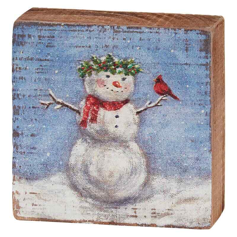 Snow Woman Block Sign