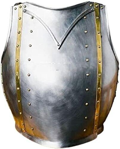 Medieval Functional Medieval Churburg Type Armor Breastplate Silver Costume