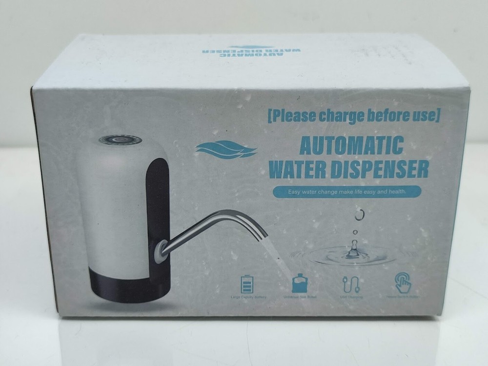 Automatic Universal Rechargeable Water Dispenser Pump USB Power Switch White