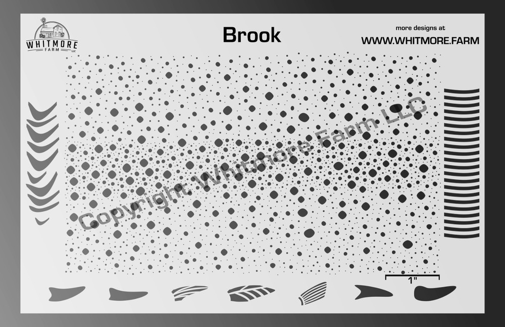 Brook texture mesh airbrush stencil - Mylar Reusable