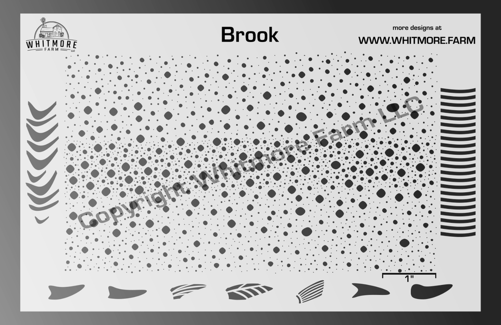 Brook texture mesh airbrush stencil - Mylar Reusable