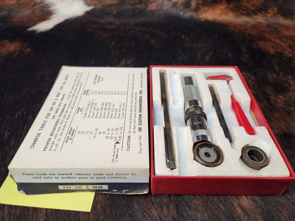 Vintage Lee Loader Reloading Tool 244 or 6MM in Original Box