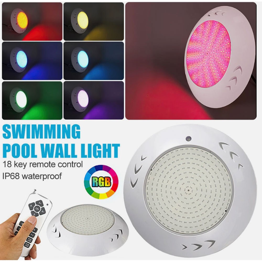 Remote Control Memory Function Resin Filled Swimming Pool LED Light 12V RGB