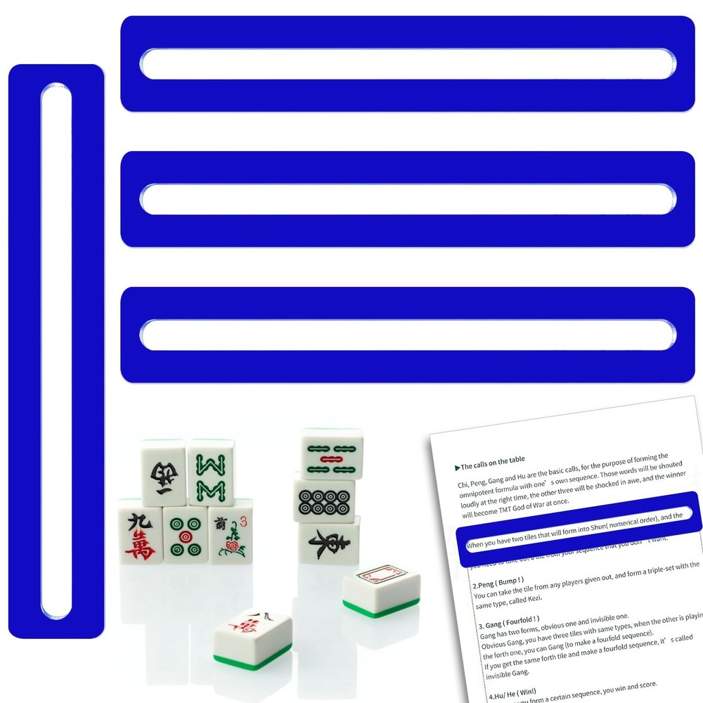 Mahjong Line Finder Ruler Strips Tracker Accessories for Beginners  Experts