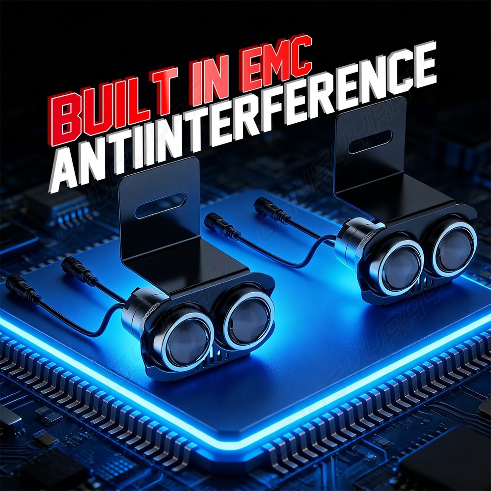 Front Bumper License Plate Mount Bracket Holder & 4pcs Led Work Light Bar White