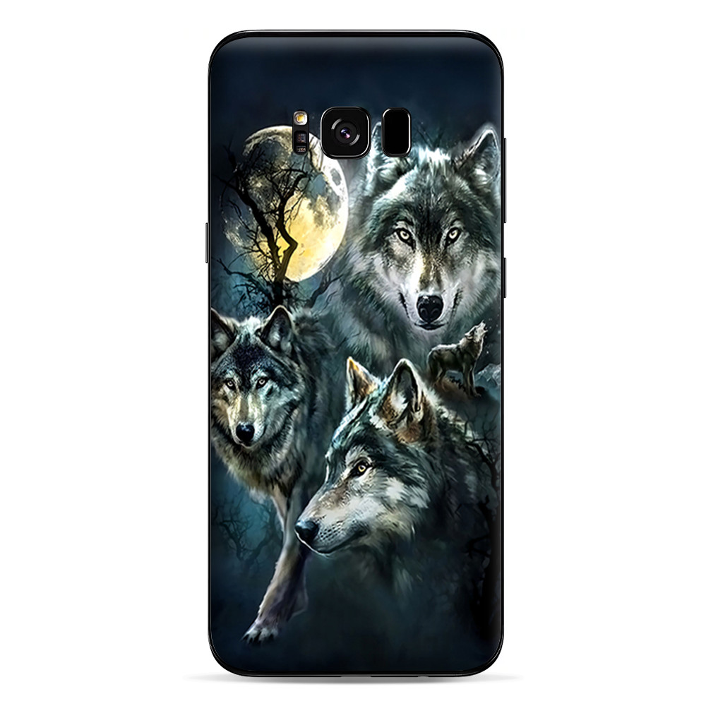 Skins Decals for Samsung Galaxy S8 - 3 Wolves Moonlight