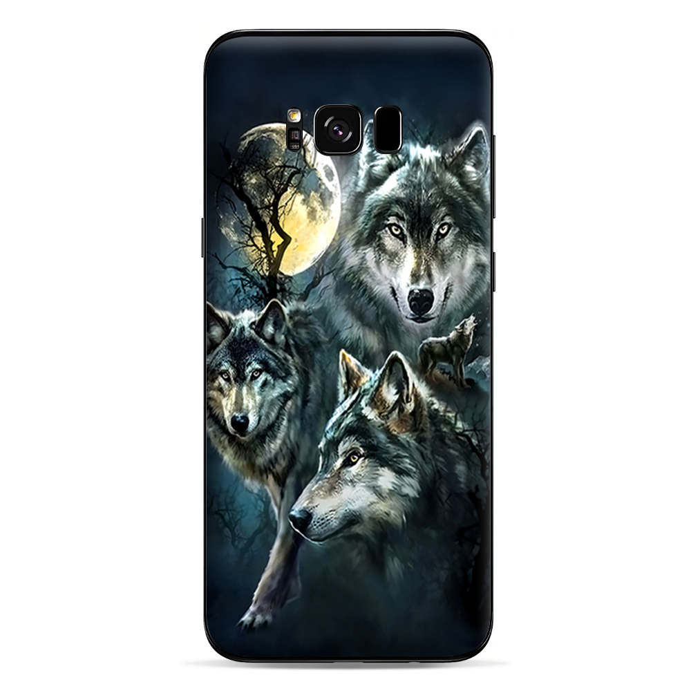 Skins Decals for Samsung Galaxy S8 - 3 Wolves Moonlight