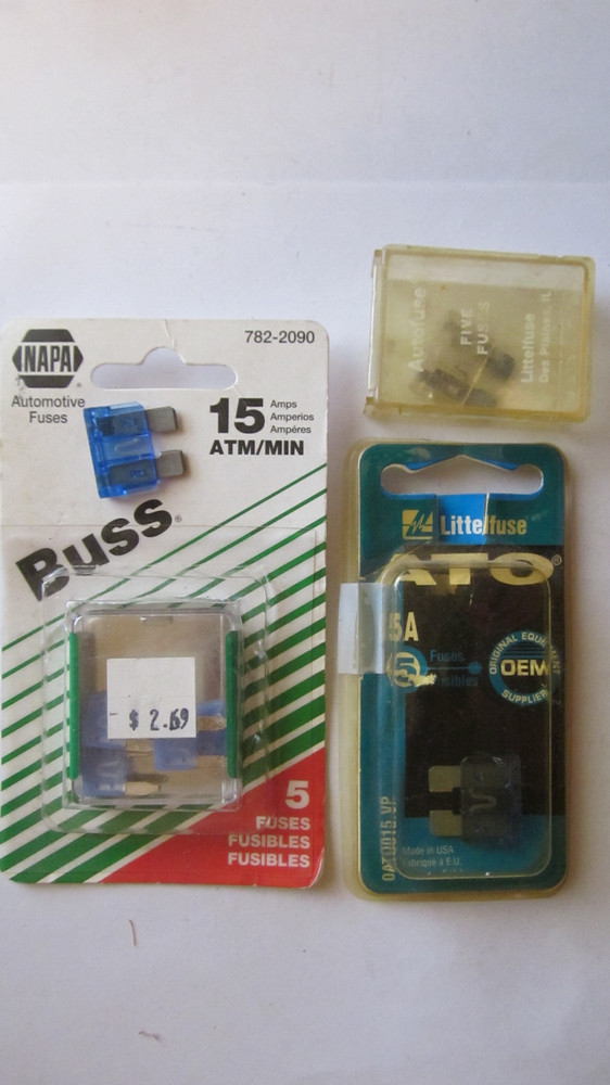 FUSES-BUSS 15 LITTLEFUSE 15,AUTOFUSE 25