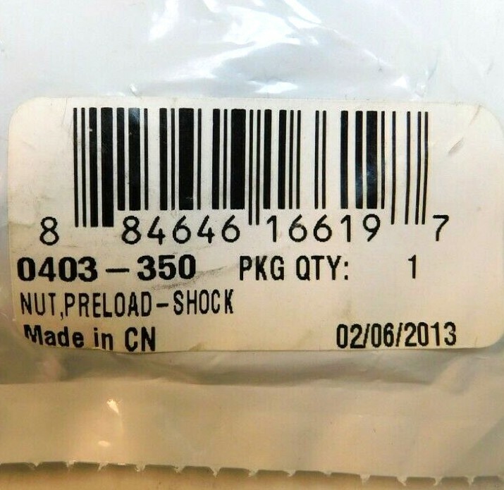 Arctic Cat Preload Nut. NEW. OEM. 0403-350
