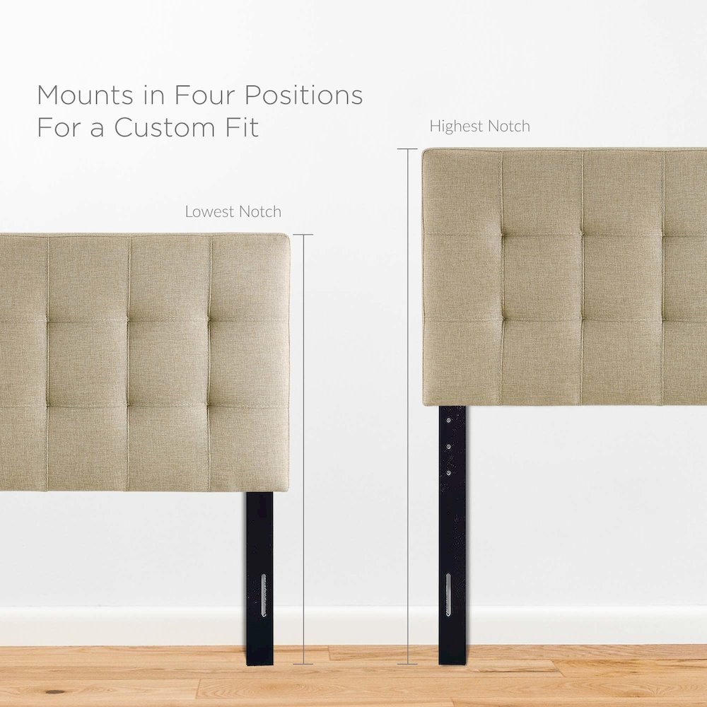 Lily Upholstered Fabric Twin Headboard