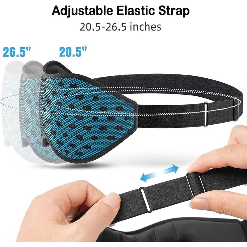 Breathable Sleep Mask Comfortable Light Blocking Adjustable Fit Side Sleepers US