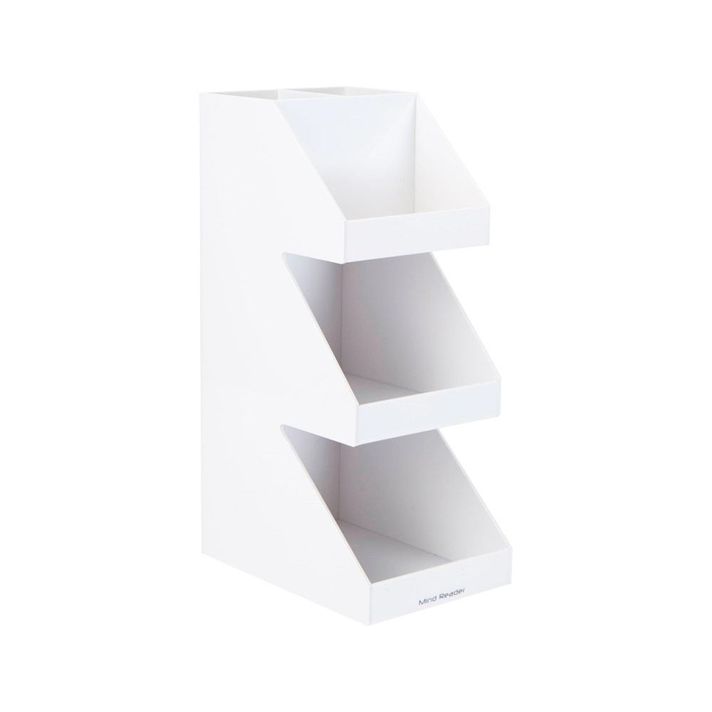 Mind Reader Coffee Tea Condiment Organizer, 3-Tier Countertop Station
