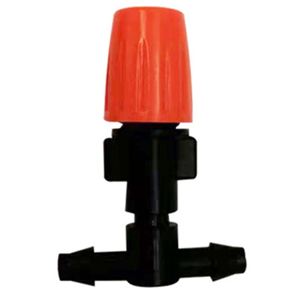 20/50pcs Single Orange Adjustable Atomizing Nozzle With Connector + 4/7 Pipe Tee