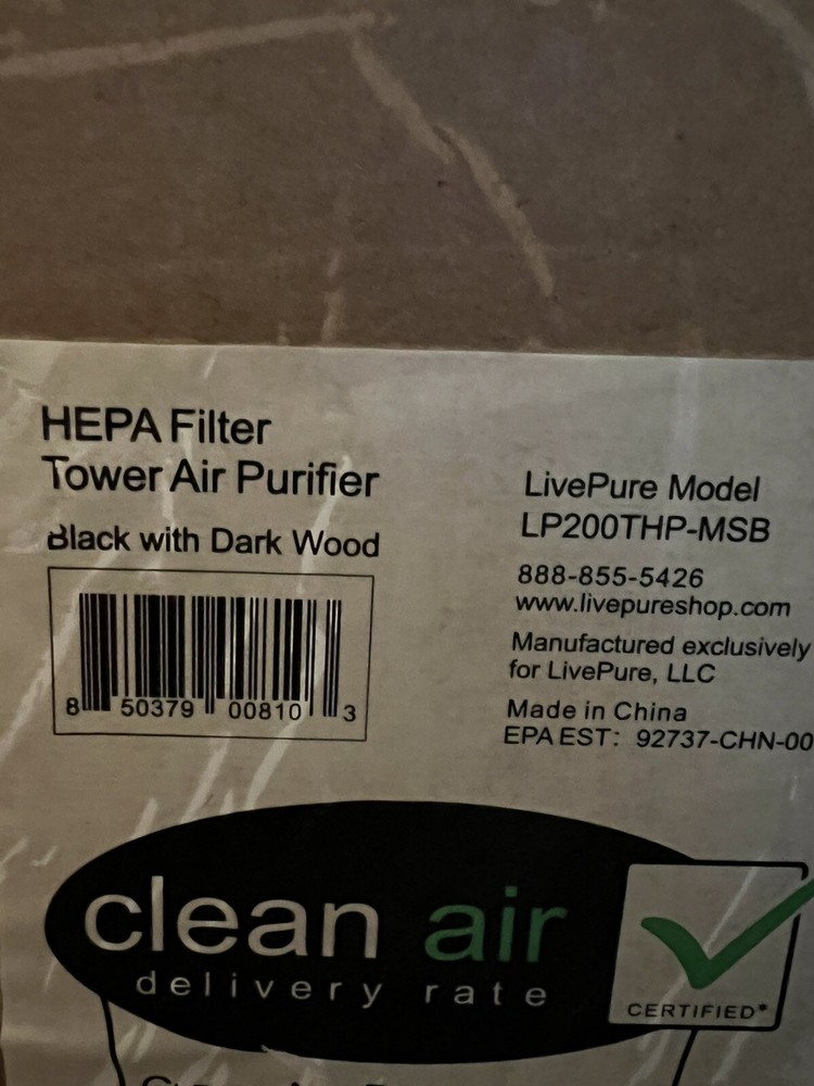 LivePure HEPA Medium Tower Air Purifier