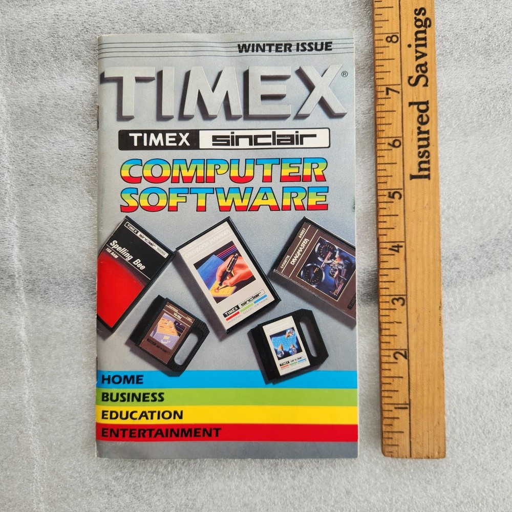 Timex Sinclair 1983 Computer Software Catalog. Winter Issue. Clean Condition