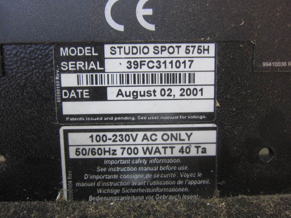 Studio Spot 575 99240021 Cover, Used