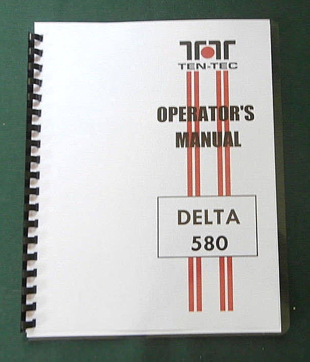 Tentec Delta 580 Operating Manual: Comb Bound with Plastic Protective Covers!
