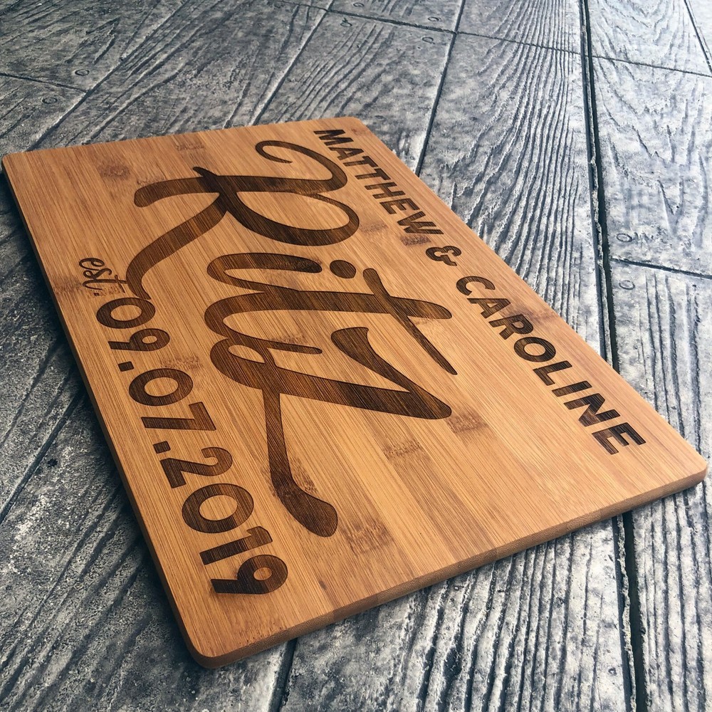 Custom Engraved Rectangle Bamboo Cutting Board