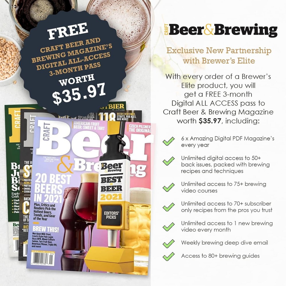 Brewer's Elite Hydrometer & & Plastic Test Jar Kit, Clear