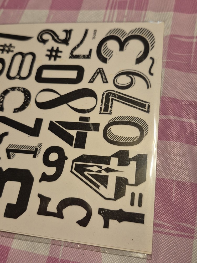 Crafter’s Square Rub on Transfers Numbers NEW