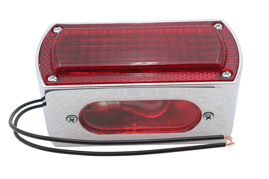 Chrome Die Cast Box Style Tail Lamp for Harley-Davidson