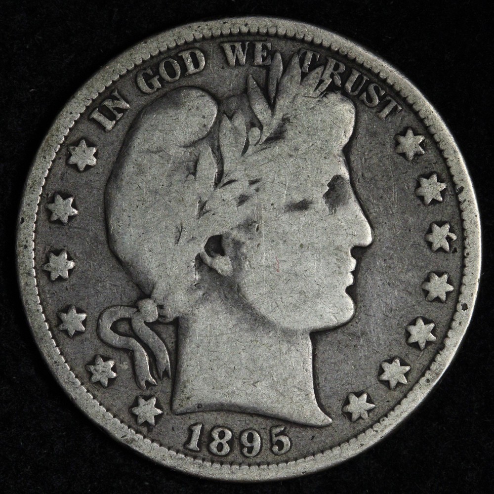 1895 Barber Silver Half Dollar FINE E306 VIVEM