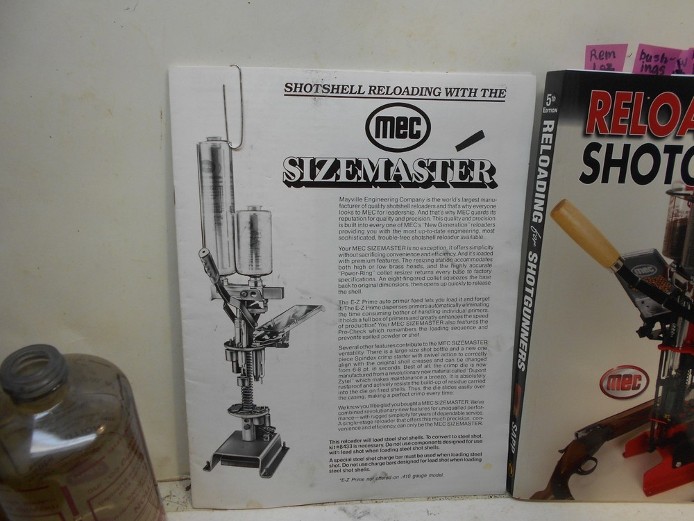 mec 12ga size master shot shell reloading press + some extras