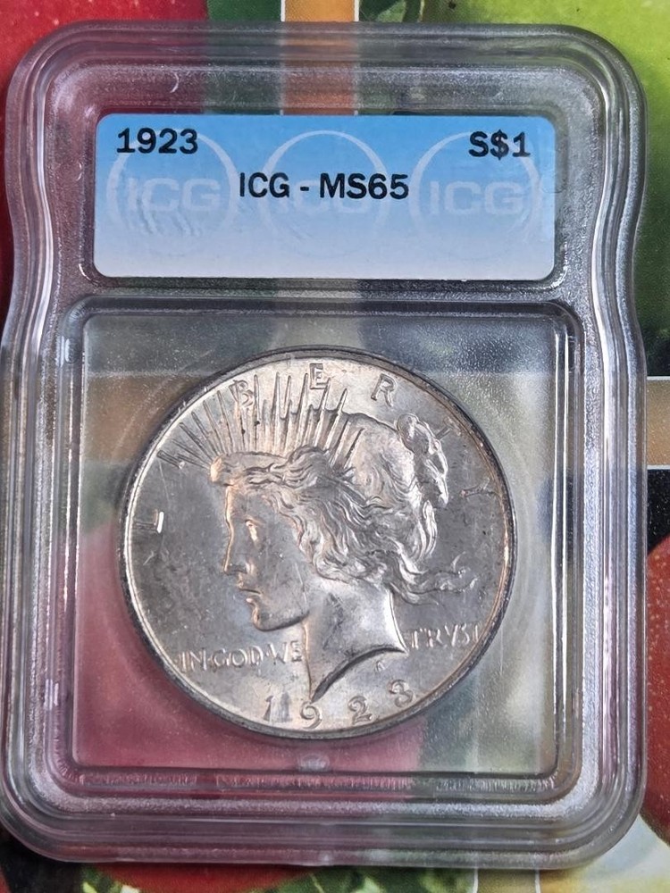 1923 U.S. Peace Dollar..MS65 .ICG Graded ...