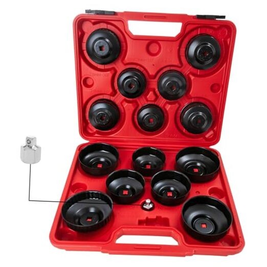 Oil Filter Socket Set, 15pc Oil Filter Wrench set for Easy Access